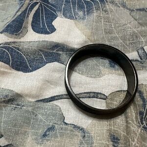 Black Rhodium plated BANGLE with Eternity Black & Clear Rhinestones